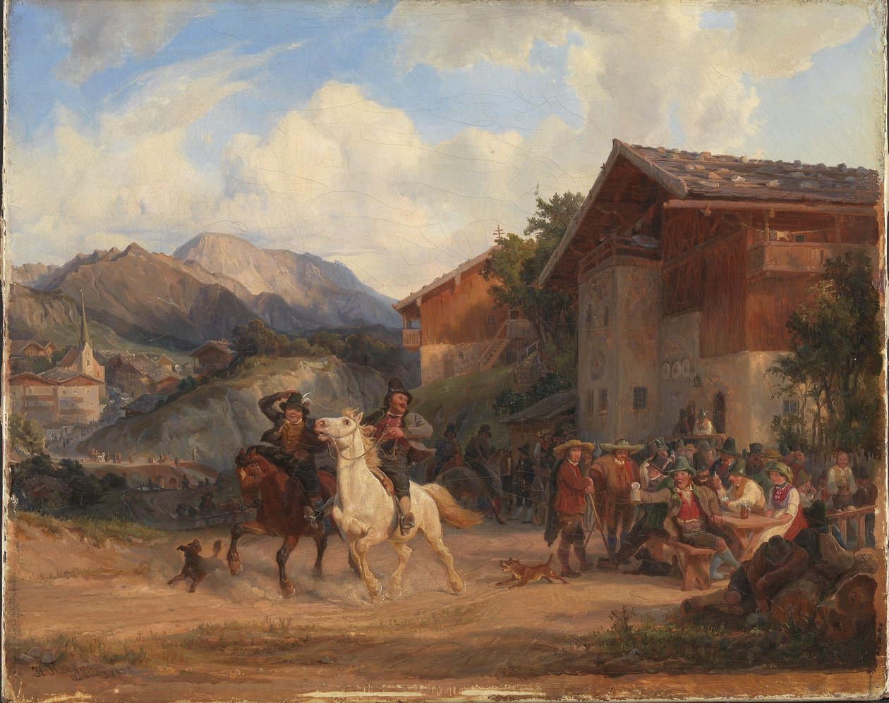 Camponeses montados de Hermann Kauffmann the Elder