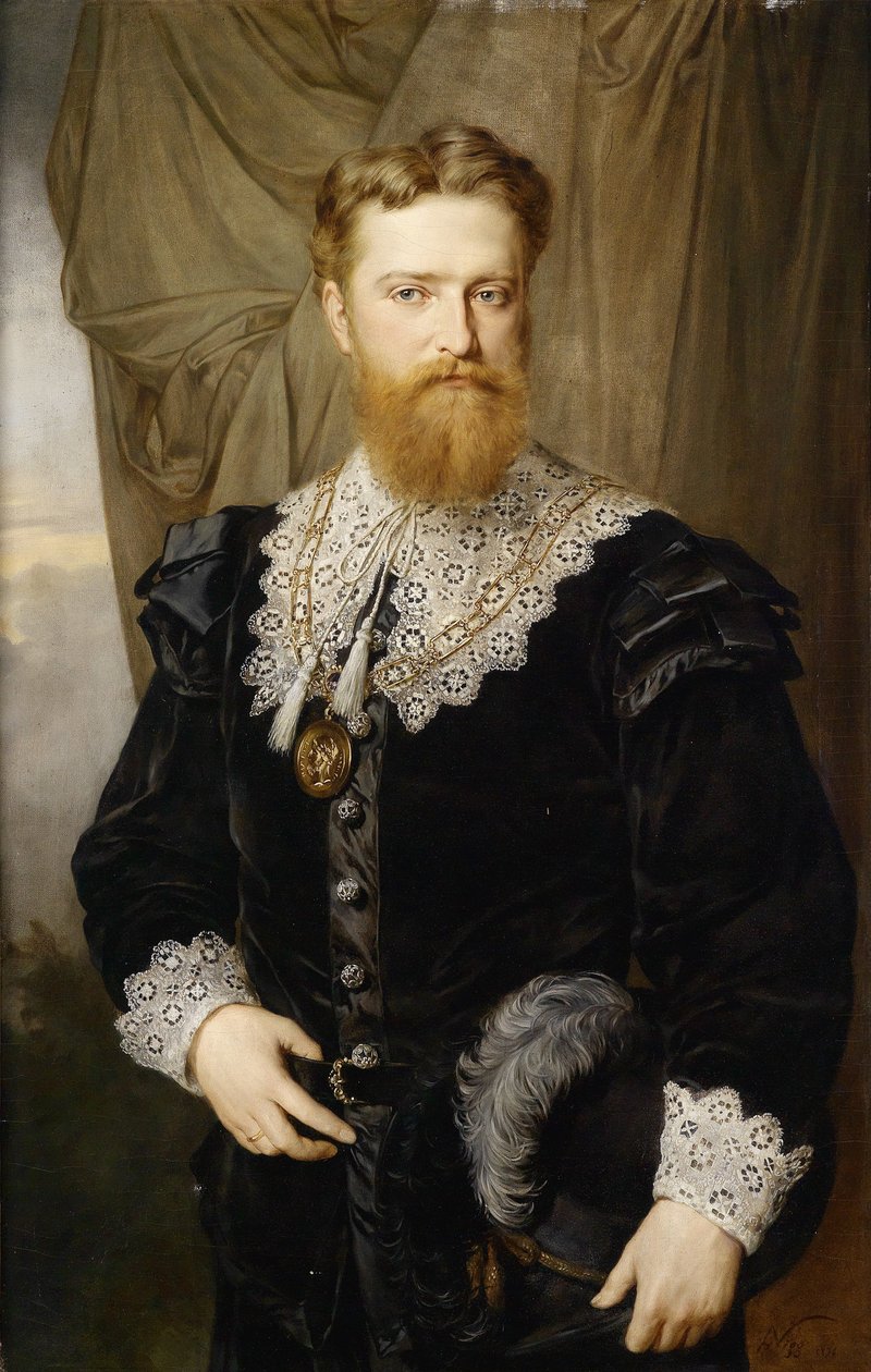 Retrato de Karl Lueger 1844-1910 em trajes históricos, 1876 de Hermann Nigg