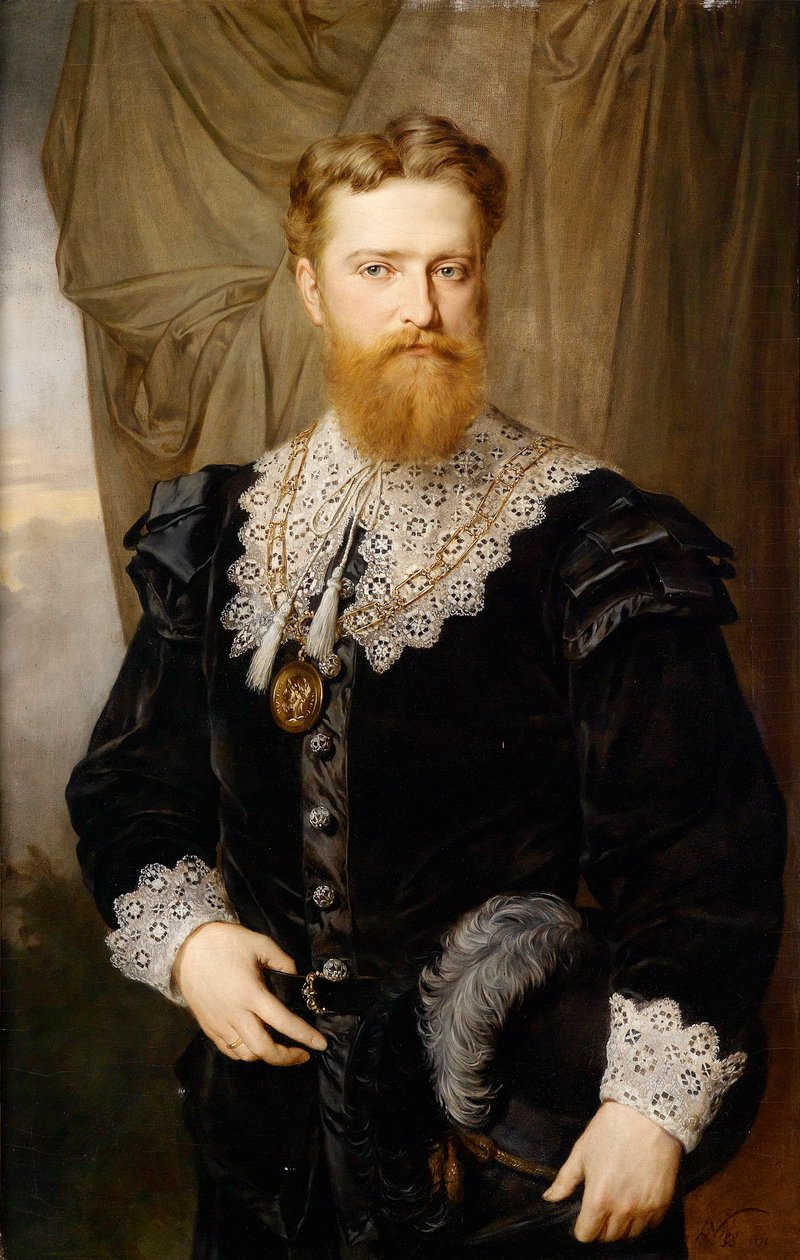 "Retrato de Karl Lueger (1844-1910) Em Traje Histórico" Pintura de Hermann Nigg (1849-1928) de Hermann Nigg