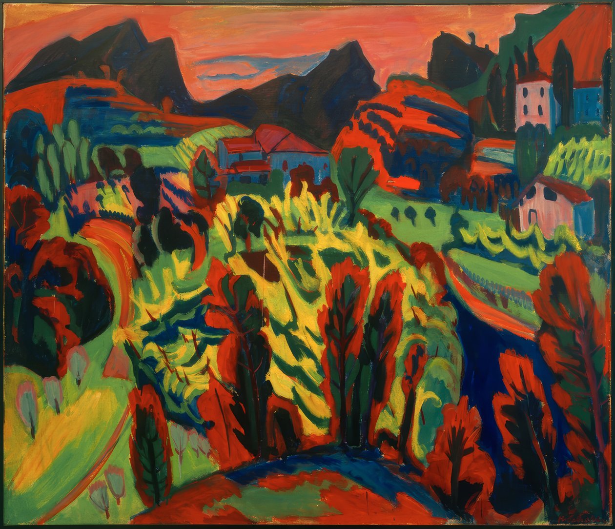 Paisagem montanhosa de Ticino de Hermann Scherer