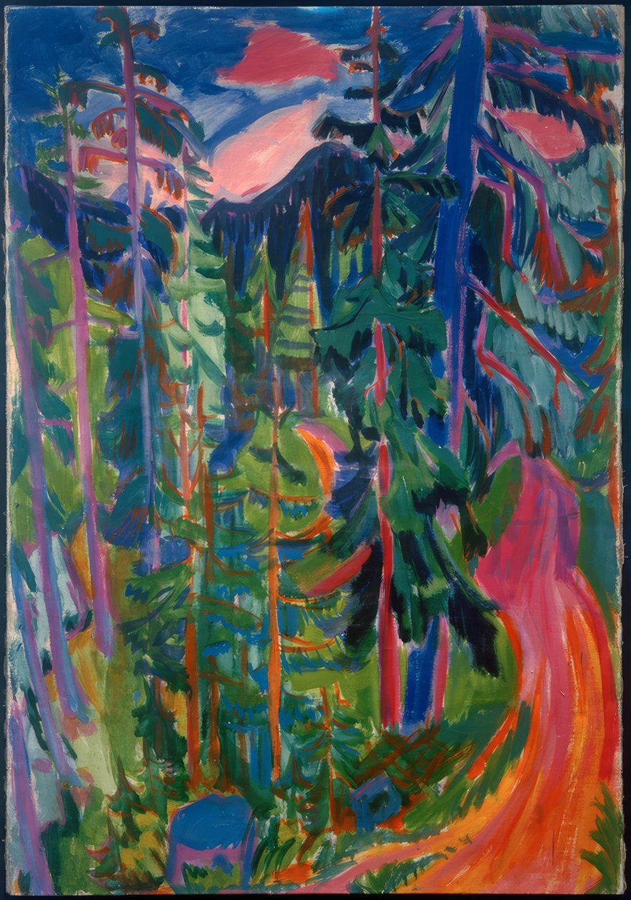 Waldlandschaft e Davos de Hermann Scherer