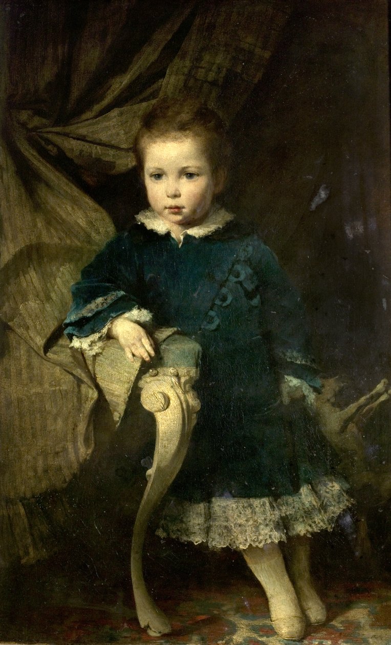 Retrato de uma criança, 1874 de Hermann Schneider