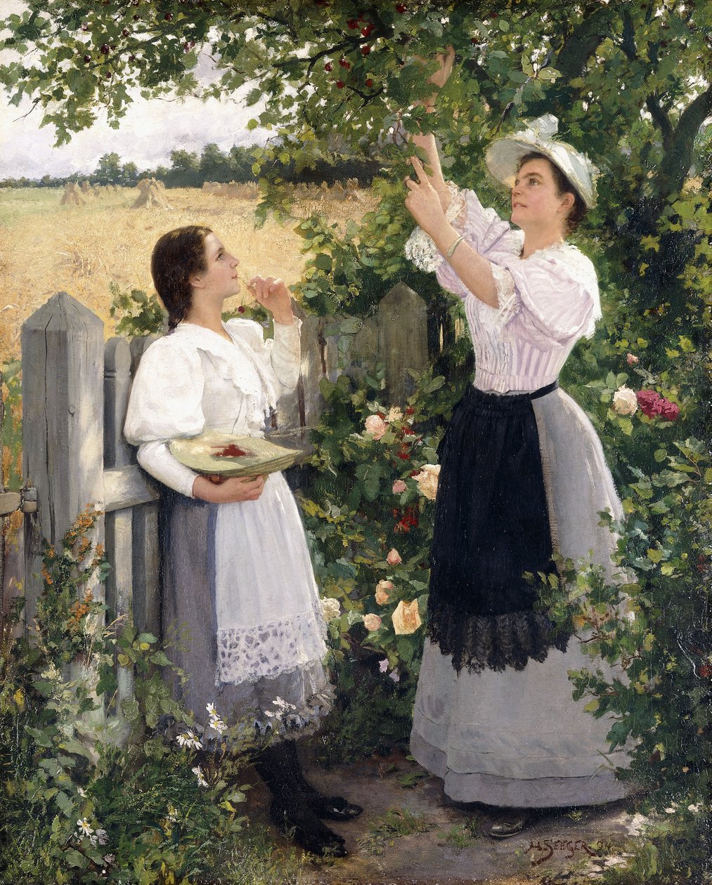 Os catadores de cereja, 1894 de Hermann Seeger