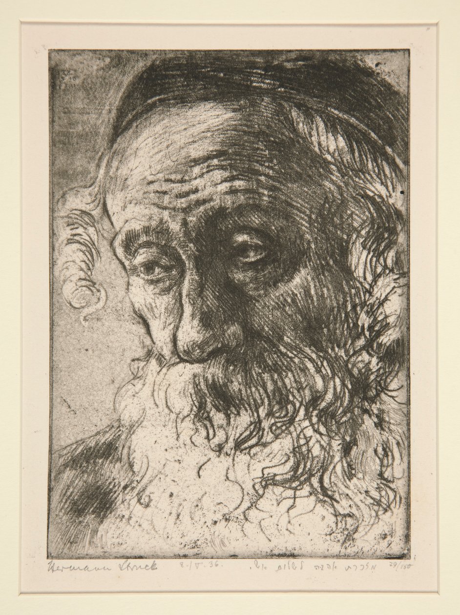 Alte Jude aus Jaffa [judeu de Jaffa] de Hermann Struck