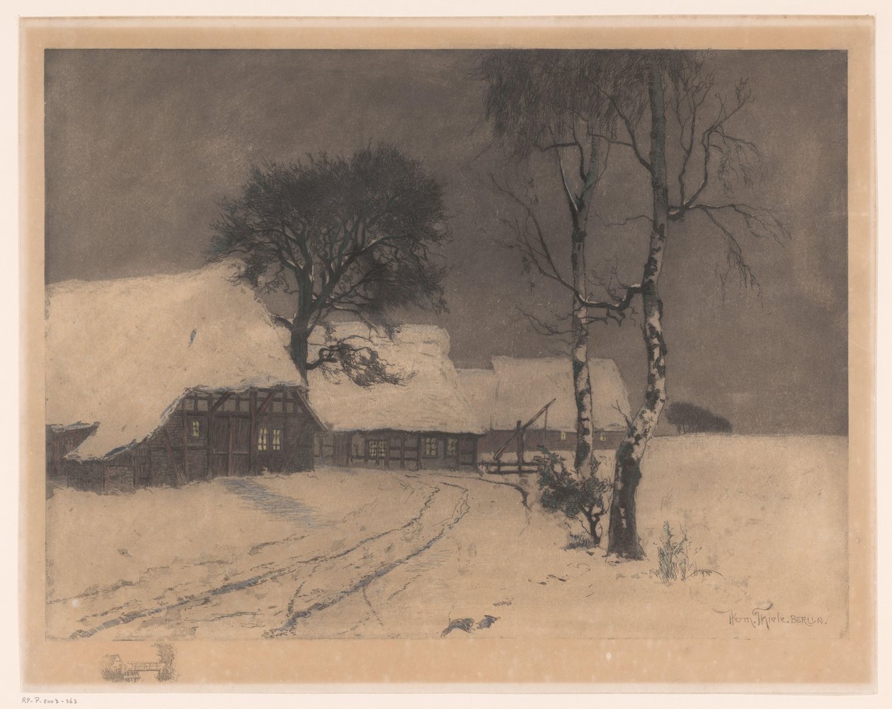 Casas de campo na neve de Hermann Thiele