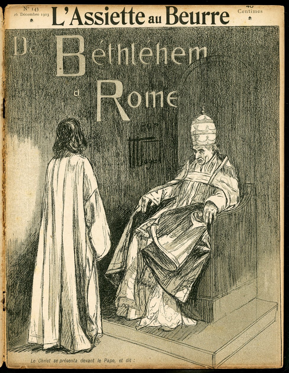 Capa do "The Butter Plate", número 143, Satirique en N & B de Hermann Vogel