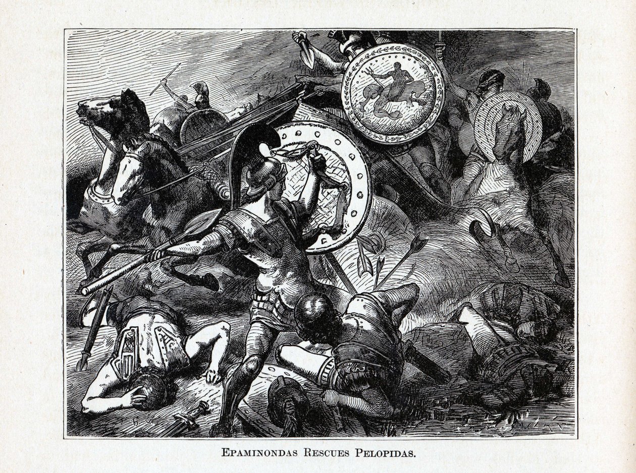 Epaminondas resgata Pelopidas, 1882 de Hermann Vogel