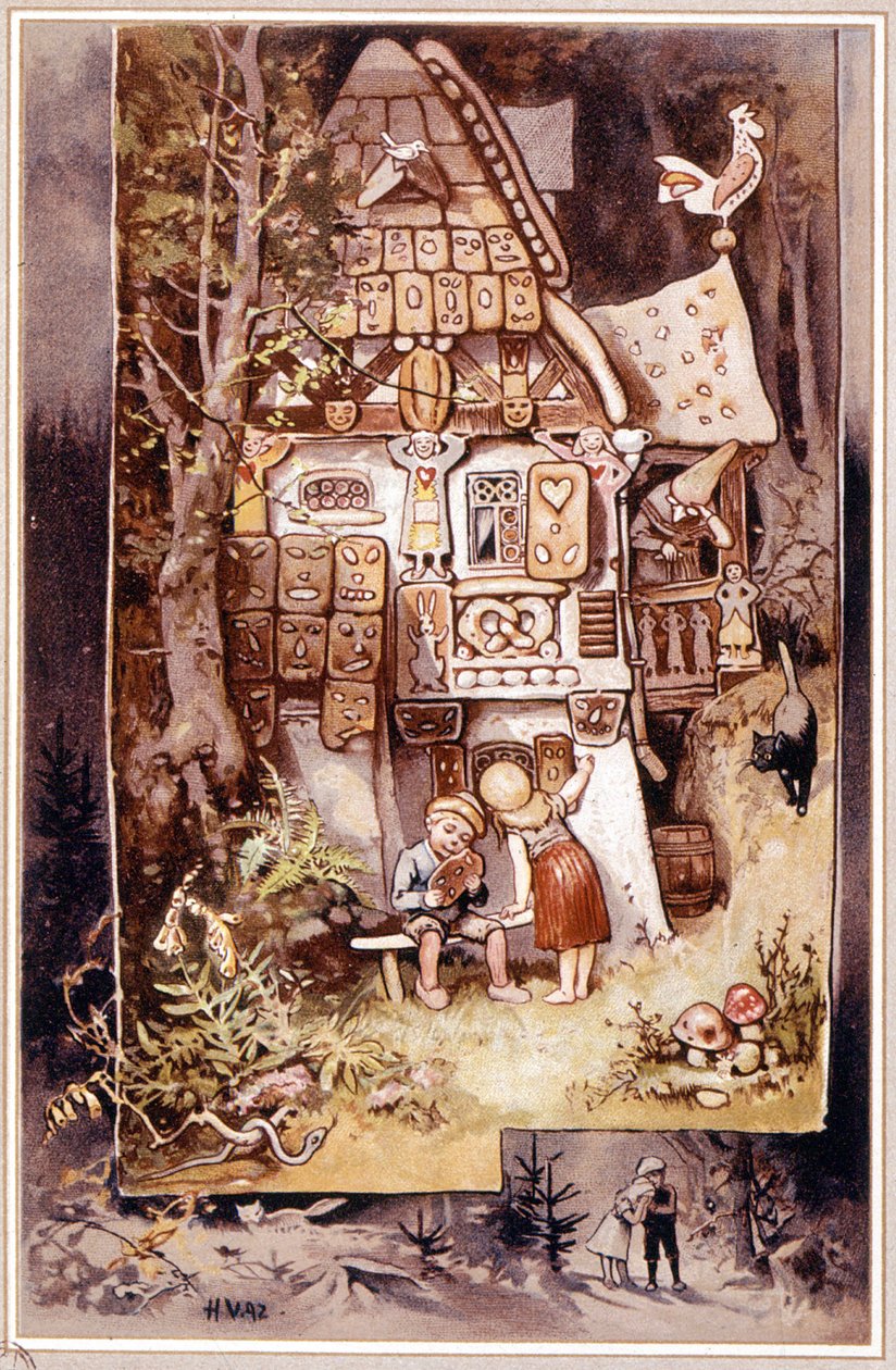 Hansel e Gretel, conto de Grimm - ilustração de Hermann Vogel de Hermann Vogel