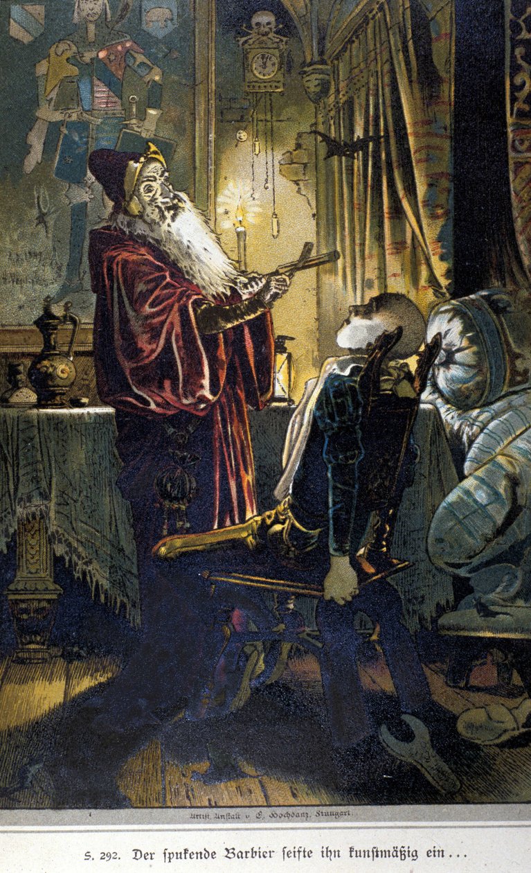 Ilustração da Vogel para um conto dos irmãos Jacob (1785-1863) e Wilhelm (1786-1859) Grimm de Hermann Vogel