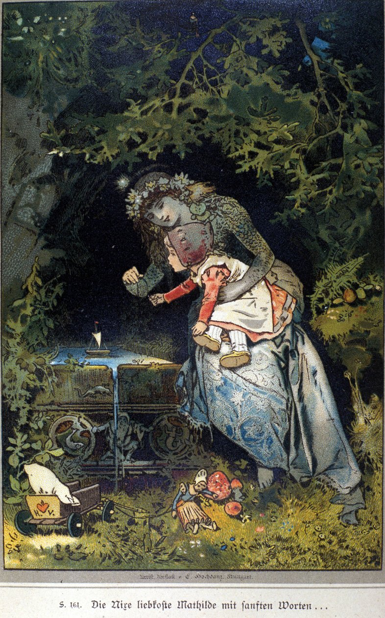 Ilustração da Vogel para um conto dos irmãos Jacob (1785-1863) e Wilhelm (1786-1859) Grimm de Hermann Vogel
