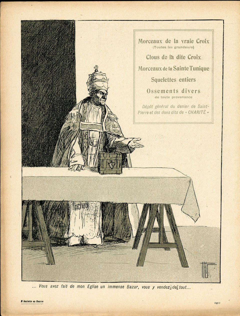 A Placa de Manteiga, número 143, Satirical em P&B de Hermann Vogel