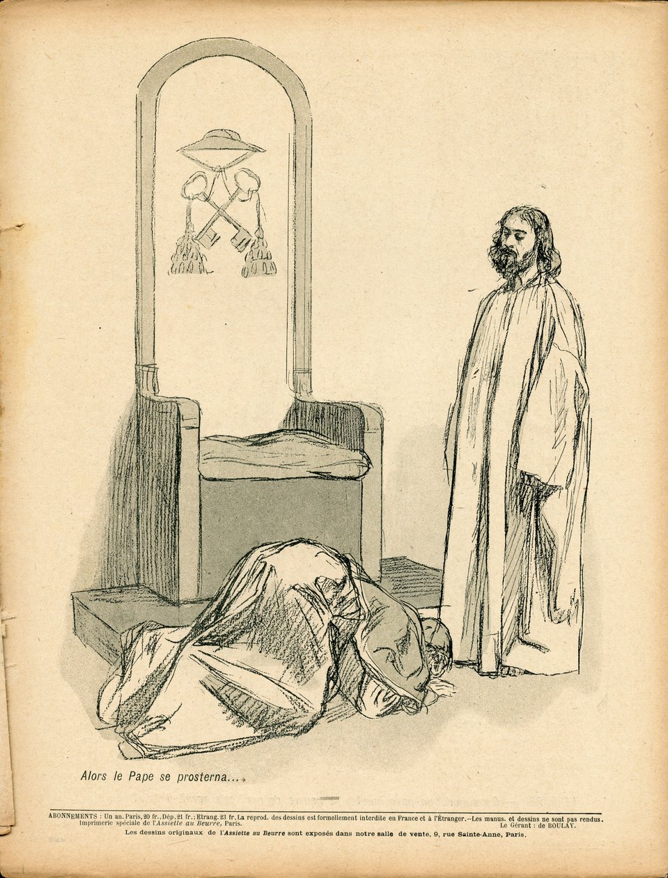 A Placa de Manteiga, número 143, Satirical em P&B de Hermann Vogel