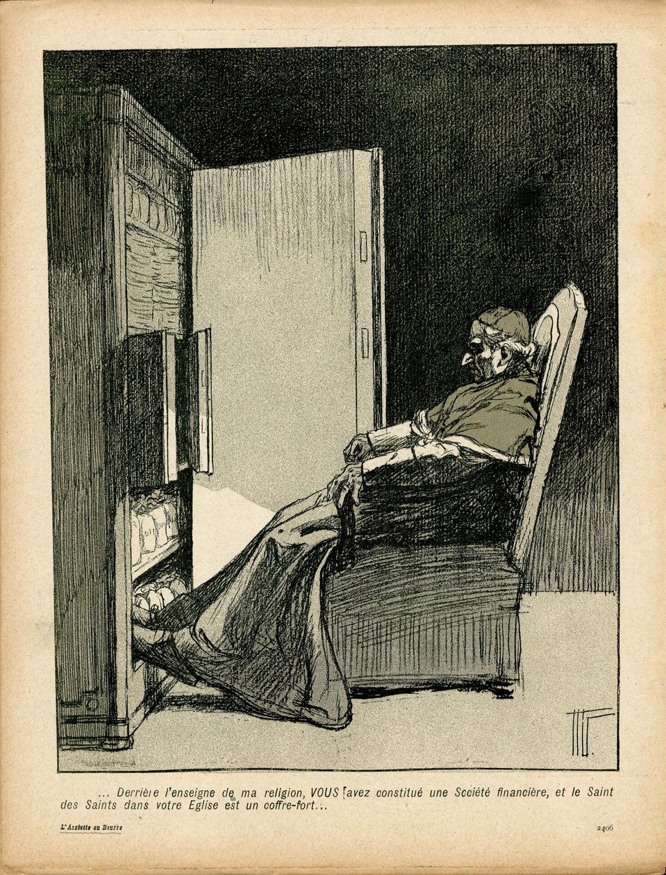 A Placa de Manteiga, número 143, Satirical em P&B de Hermann Vogel