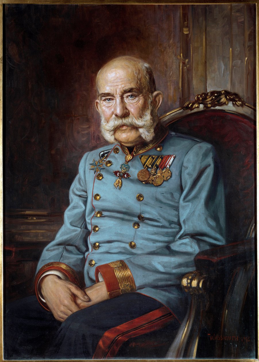 Retrato do Imperador Franciscois José I, aos 85 anos de idade de Hermann Wassmuth
