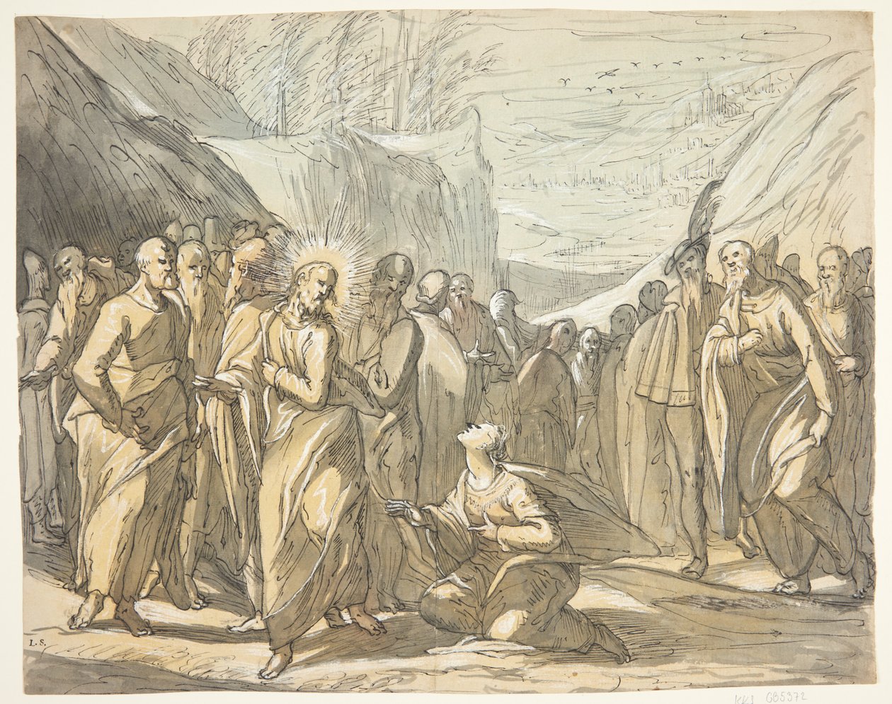 Cristo e a mulher cananéia. de Hermann Weyer