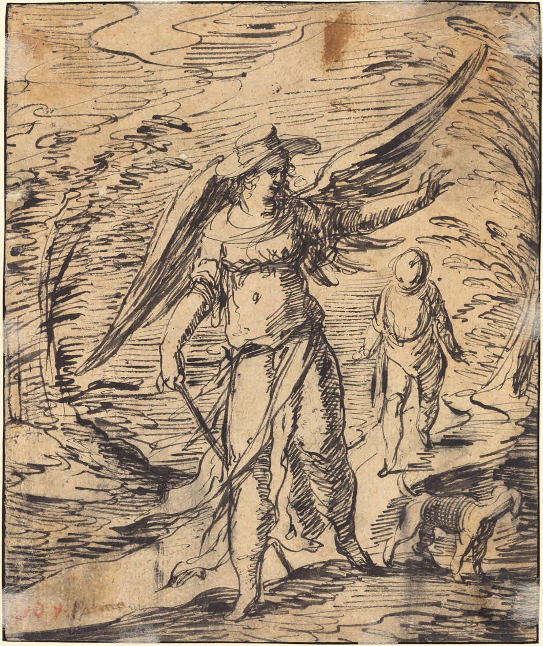 Tobias e o Anjo [verso] de Hermann Weyer