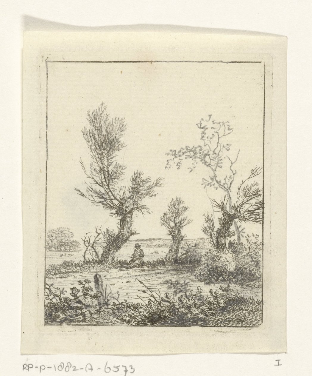 Desenhista entre salgueiros de Hermanus Fock