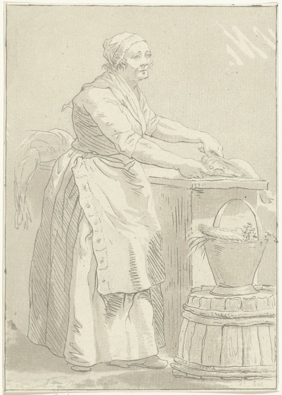 Mulher de limpeza de peixe
Fishwoman de Hermanus Fock