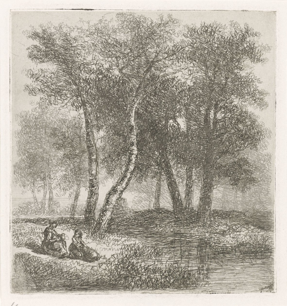 Mãe e filho à beira-mar de Hermanus Jan Hendrik van Rijkelijkhuysen