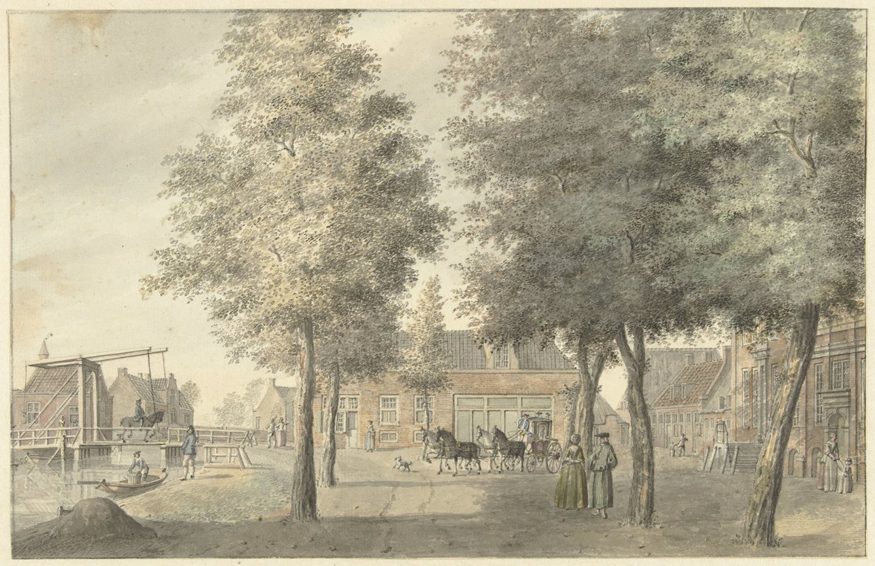 Praça na aldeia de Zuilen de Hermanus Petrus Schouten