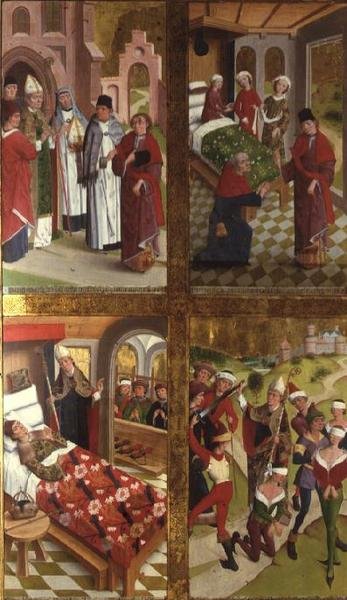 Cenas da Vida de São Nicolau da Seção Interna da Ala Exterior Esquerda do Antigo Altar Principal da Igreja de São Nicolau de Hermen Rode