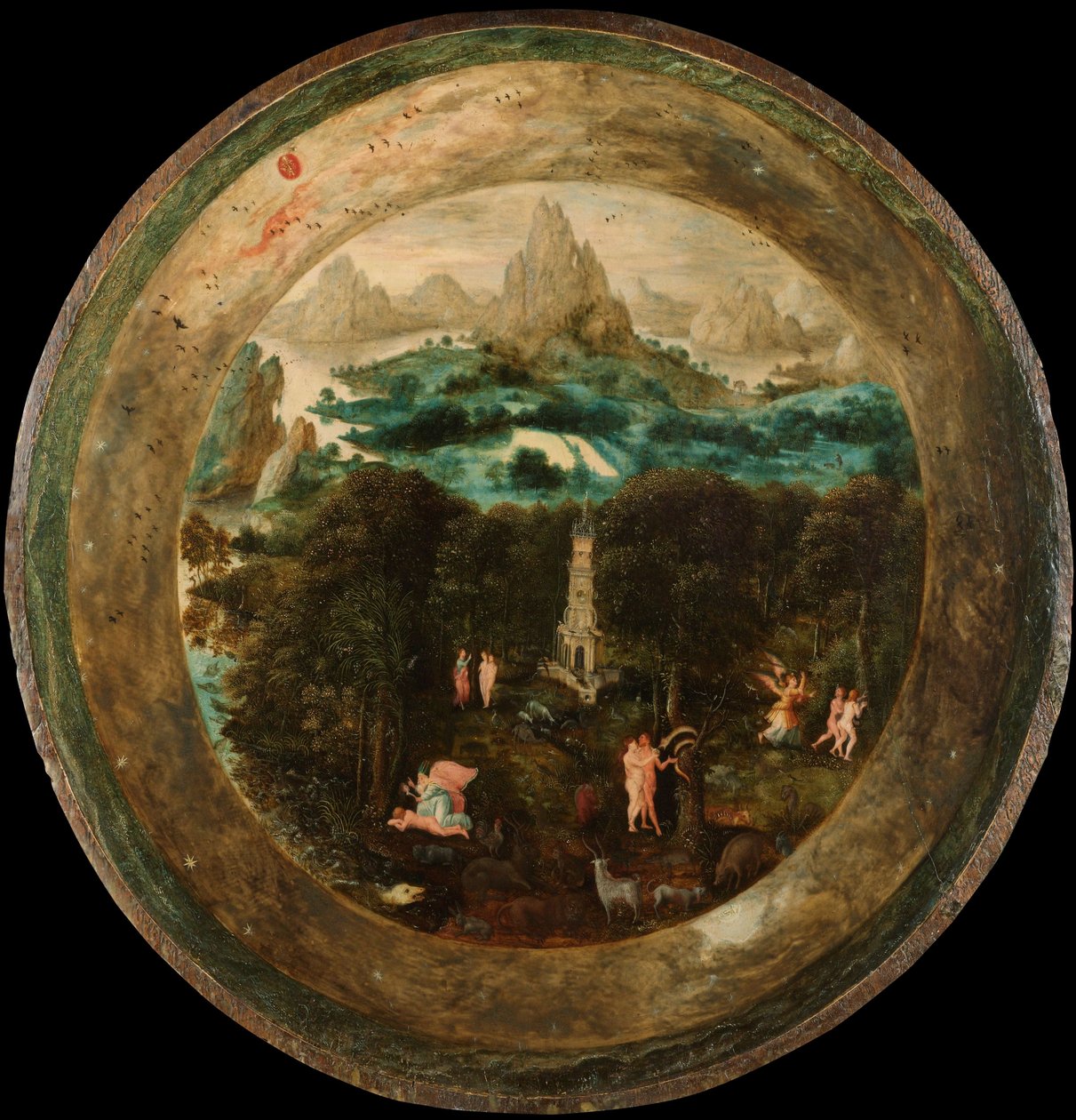 Paradise, c.1541-50 (óleo no painel) de Herri met de (c.1510 p.1550) Bles