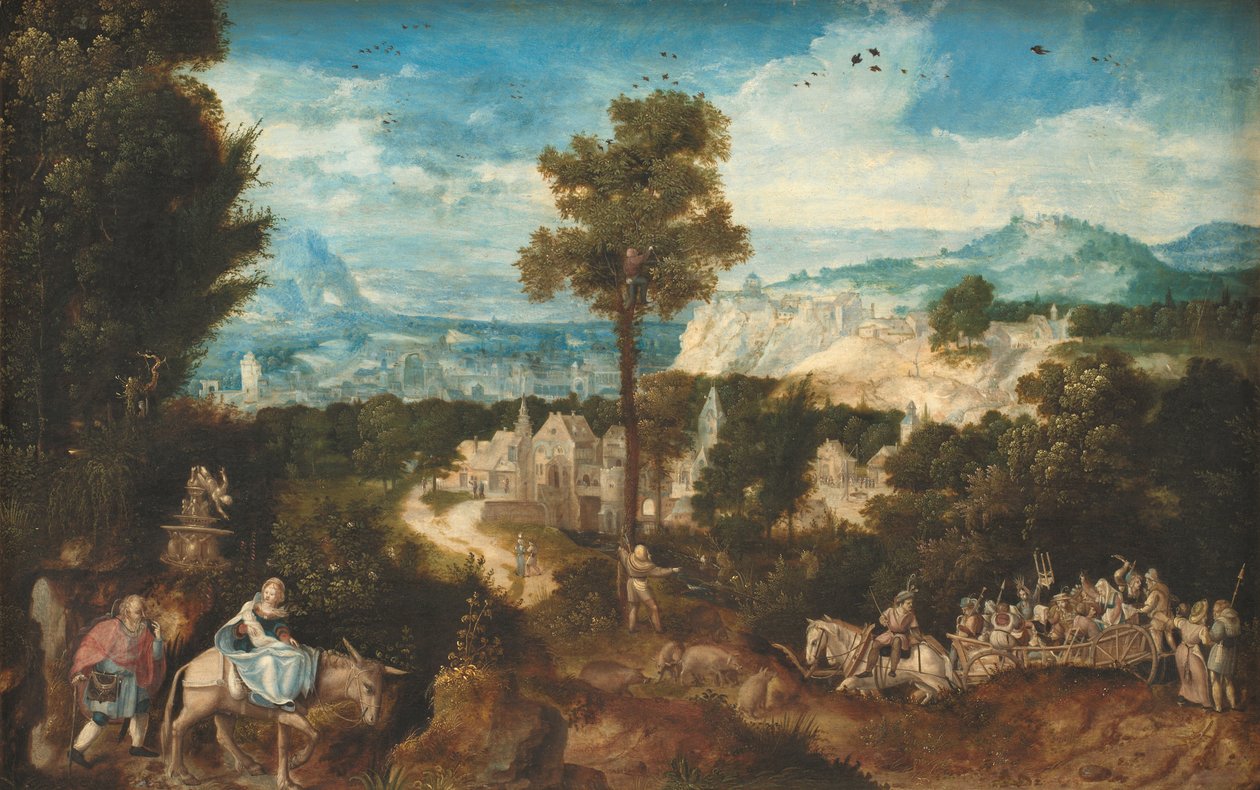 Paisagem com a fuga para o Egito de Herri met de Bles