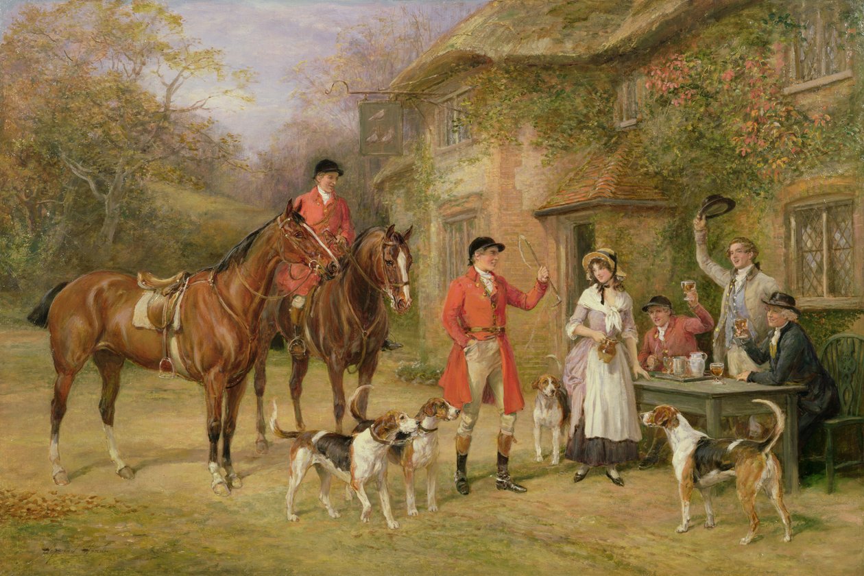 Uma reunião nos três pombos de Heywood Hardy