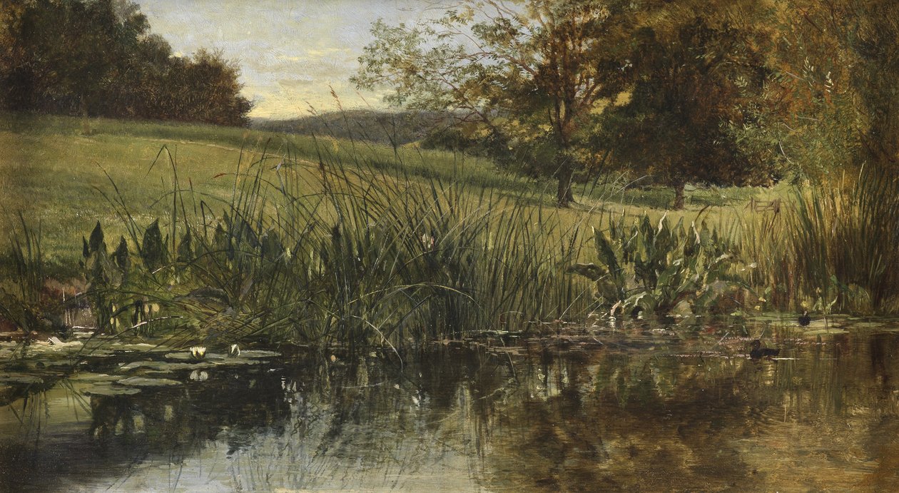 Na margem do rio, 1869 de Heywood Hardy