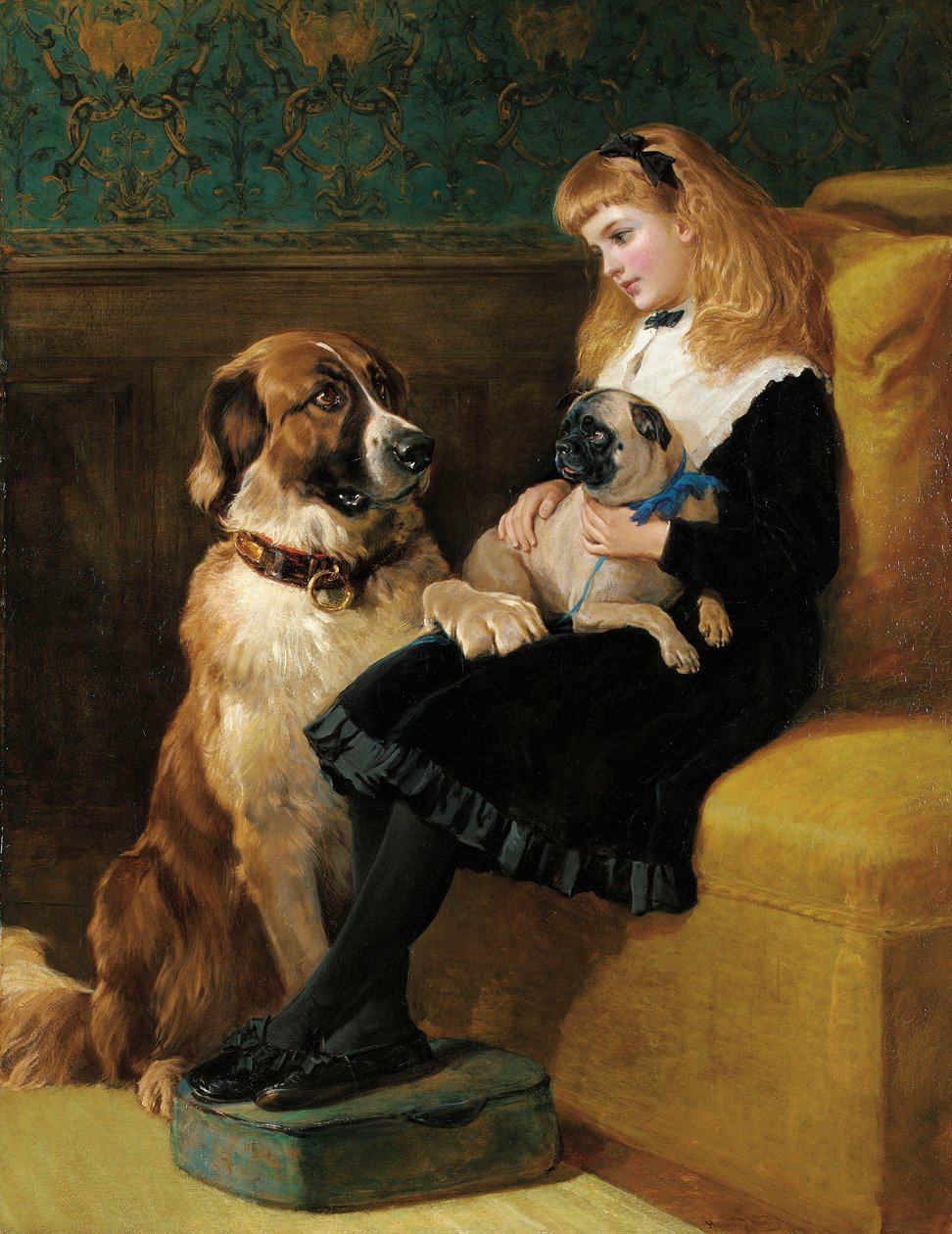 Seus únicos companheiros de brincadeira, 1870 de Heywood Hardy