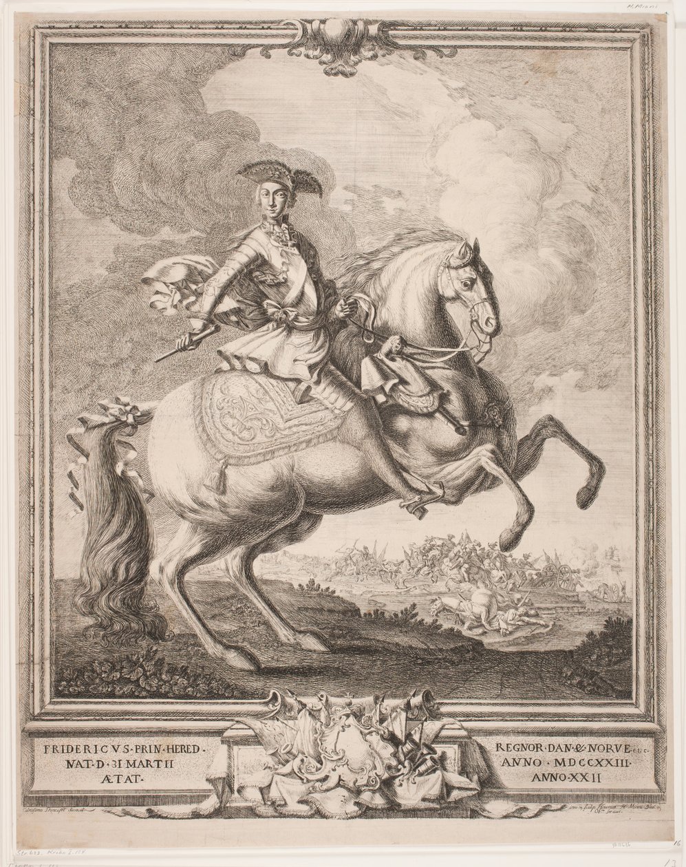 Frederik V. como príncipe herdeiro a cavalo de Hieronimo Miani