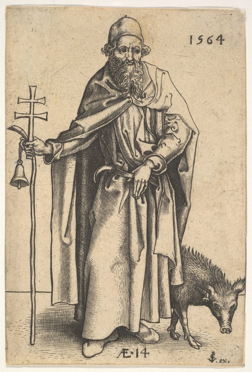 Santo Antônio, 1564 de Hieronymous Wierix