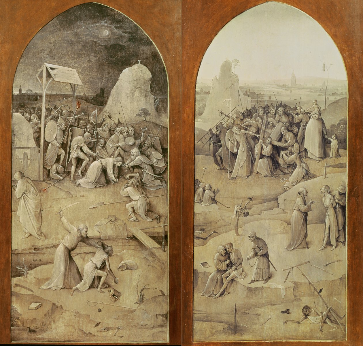 Cristo no Caminho do Calvário, fora dos painéis do tríptico Tentação de Santo Antônio de Hieronymus Bosch