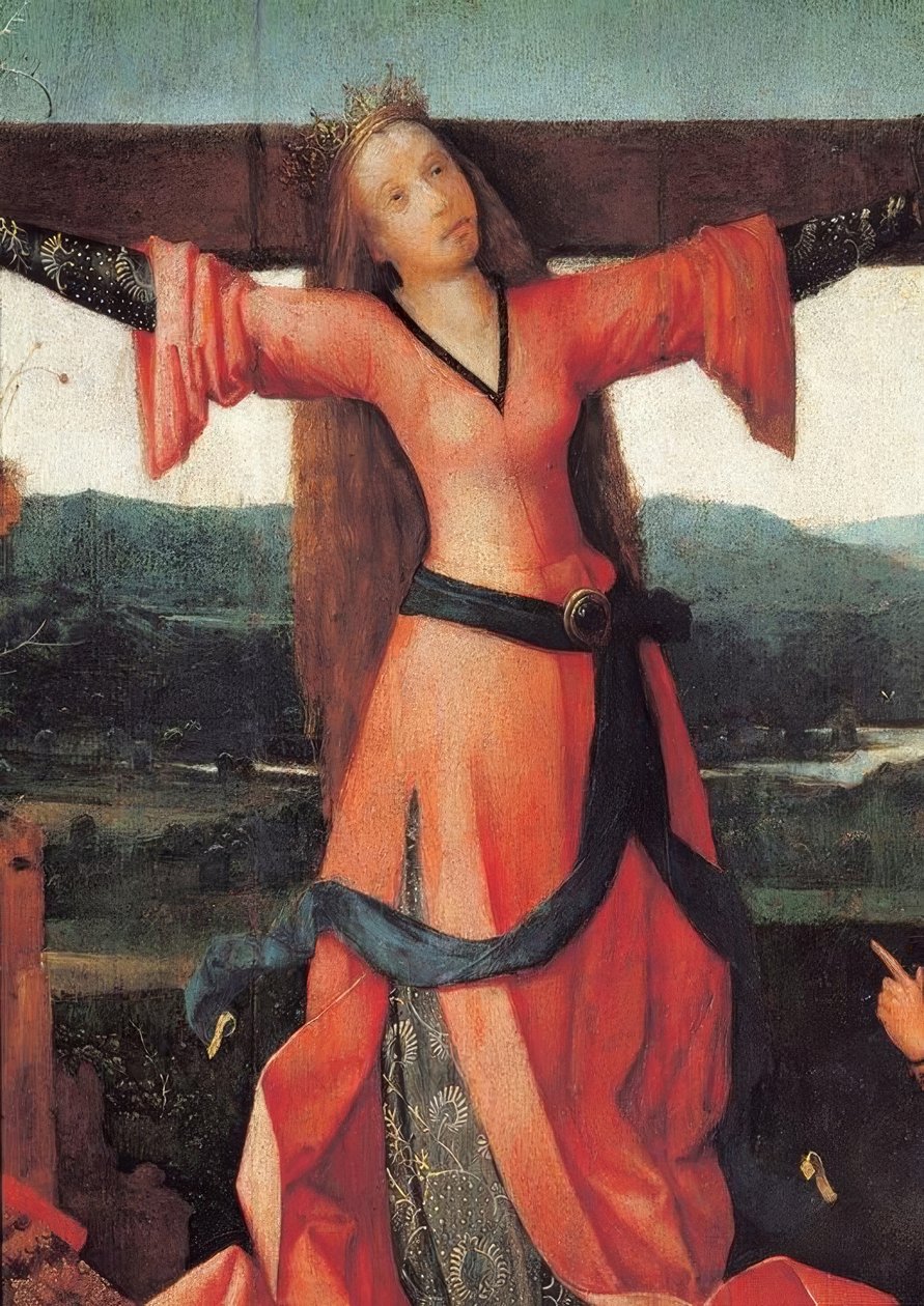 A crucificação de Santa Julia (ou Liberata) de Hieronymus Bosch