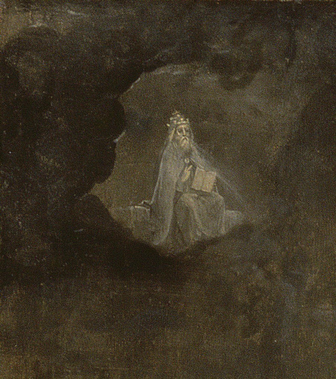Deus criando o mundo de &39;O Jardim das Delícias Terrenas&39;, 1490-1500 de Hieronymus Bosch