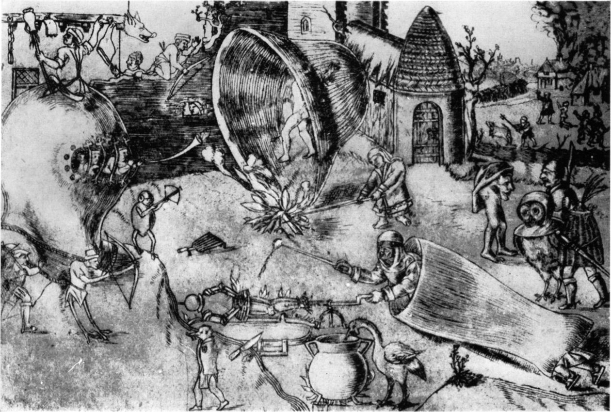 Cena de Batalha Grotesca de Hieronymus Bosch