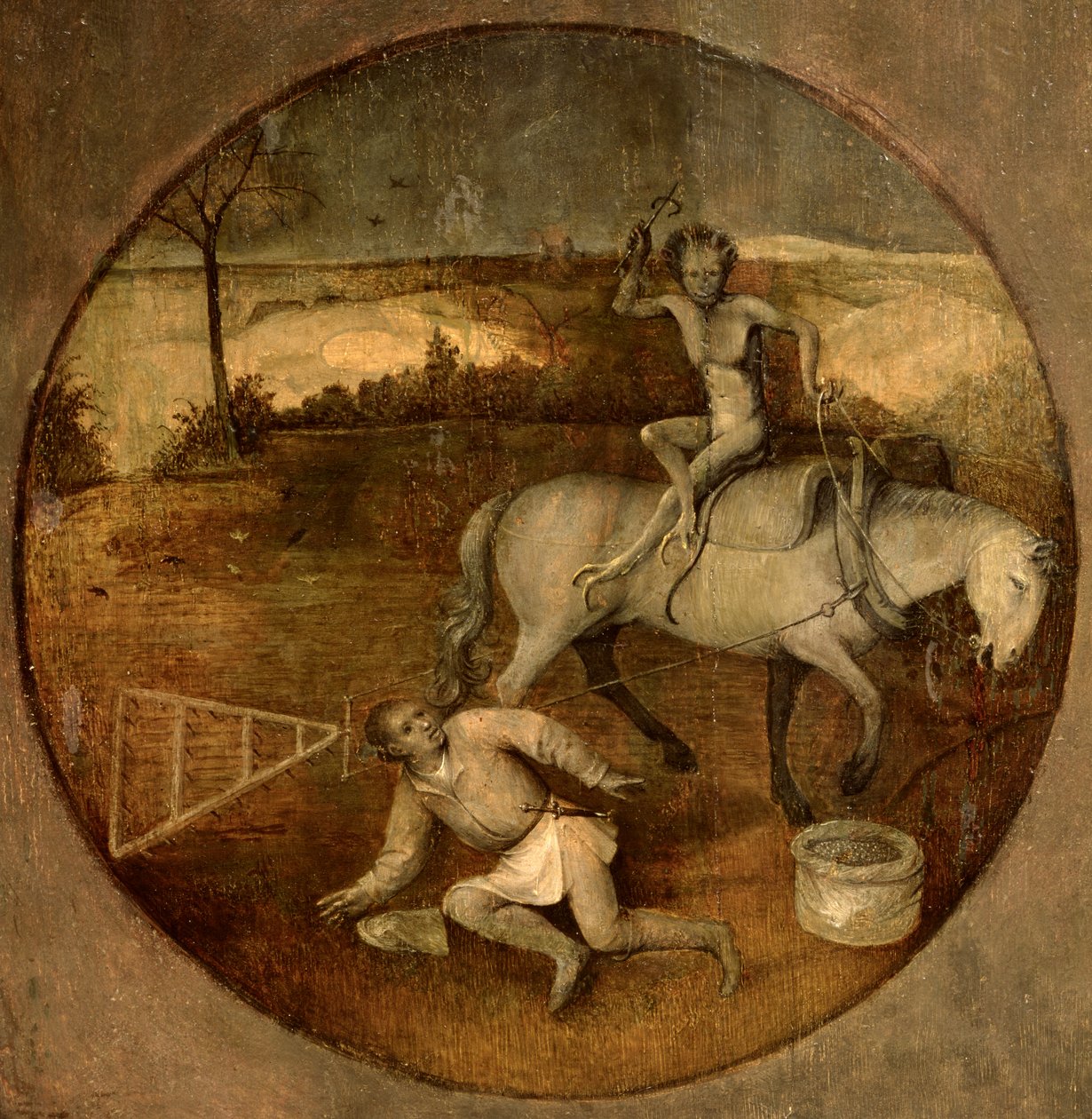 Lavrador não suportado por um demônio de Hieronymus Bosch