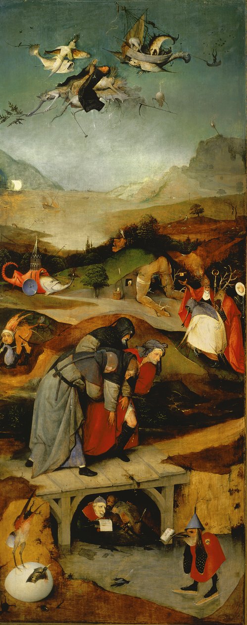 Tentação de Santo Antônio (painel da esquerda) (ver também 821, 35965, 59834, 67838 e 67839) de Hieronymus Bosch
