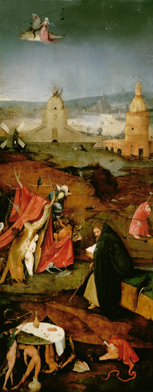 Tentação de Santo Antônio (painel da direita) (ver também 821, 44162, 59834, 67838 e 67839) de Hieronymus Bosch