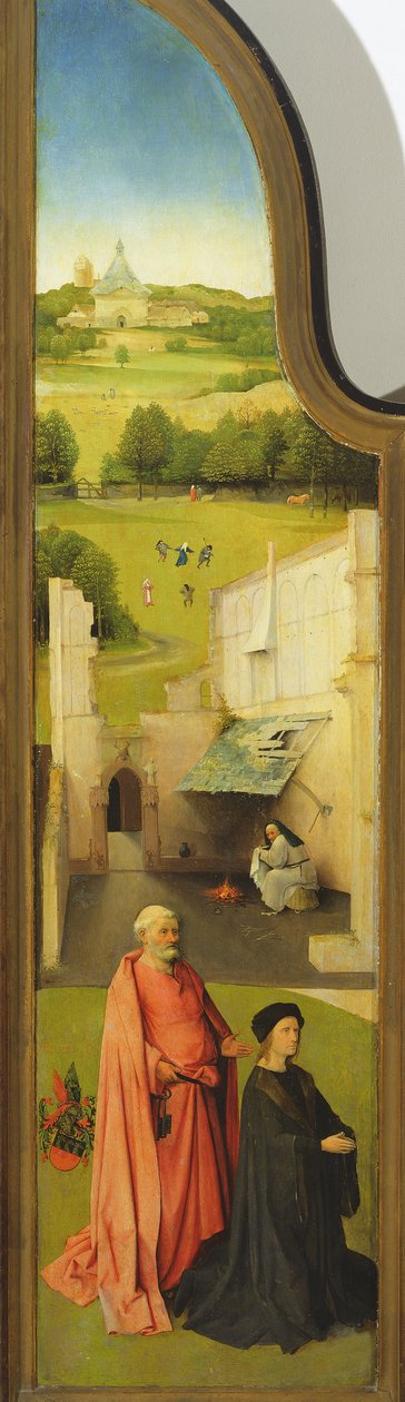A Adoração dos Magos, detalhe do painel da esquerda, 1510 (detalhe de 3427) de Hieronymus Bosch