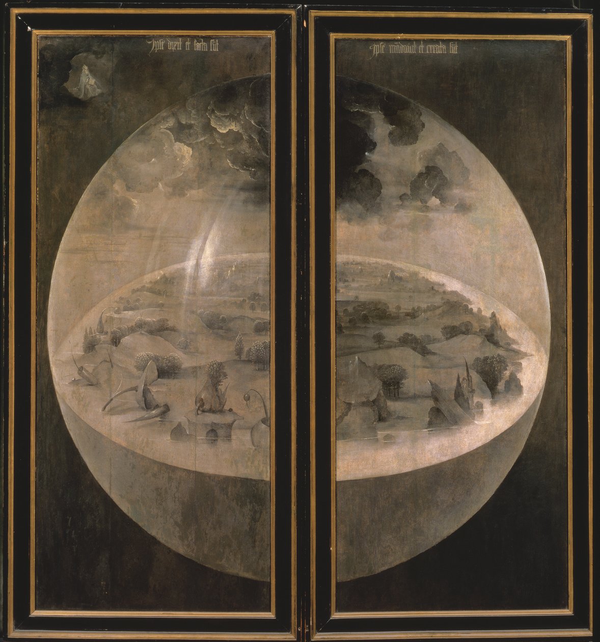 A Criação do Mundo, portas fechadas do tríptico &39;O Jardim das Delícias Terrenas&39;, c.1500 (ver também 3425) de Hieronymus Bosch