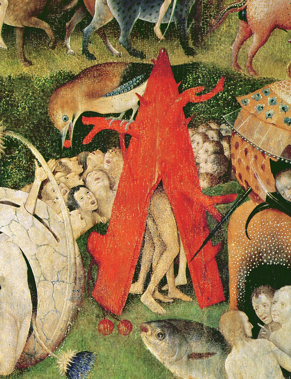 O Jardim das Delícias Terrenas, c.1500 (detalhe de 3425) de Hieronymus Bosch