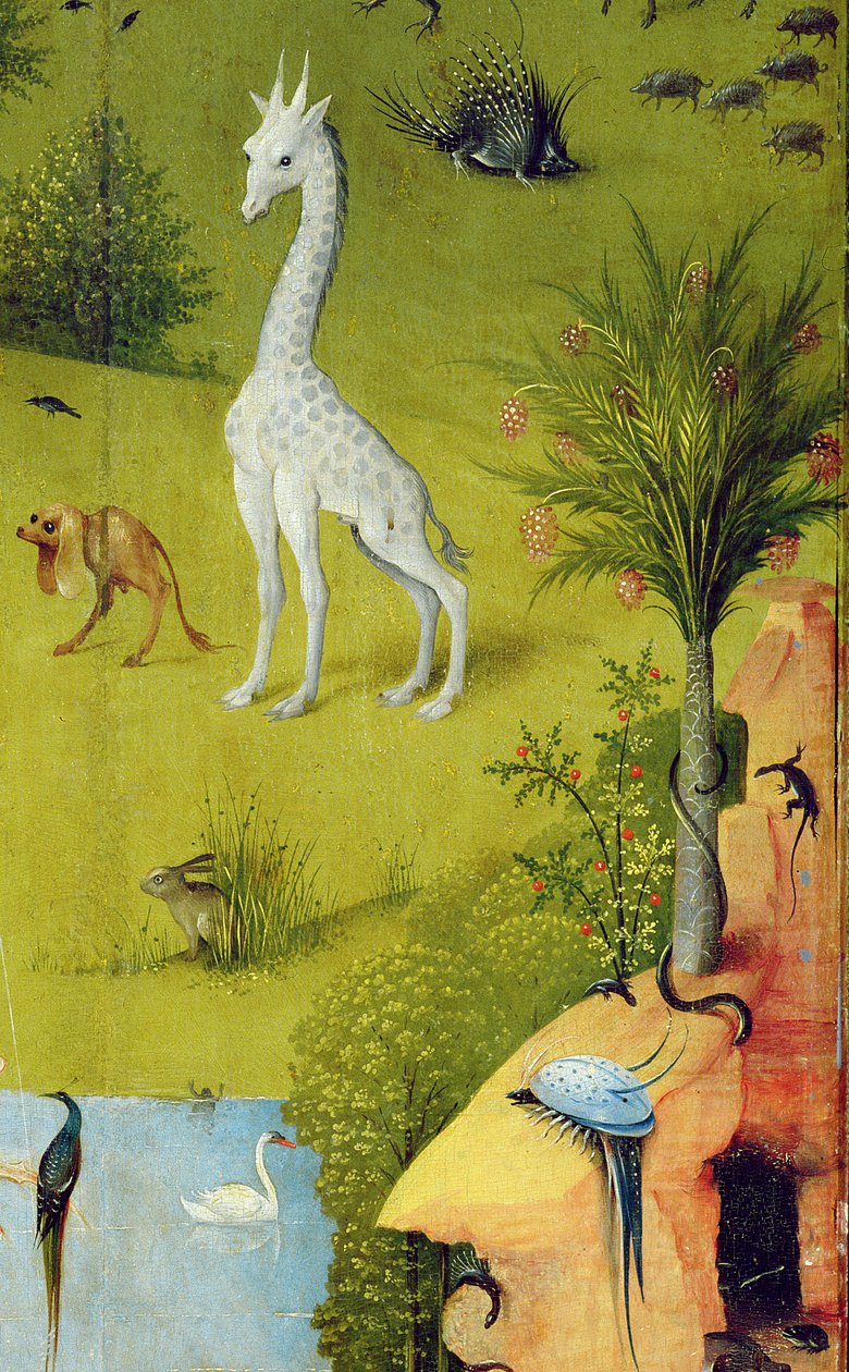 O Jardim das Delícias Terrenas, c.1500 (detalhe de 3425) de Hieronymus Bosch