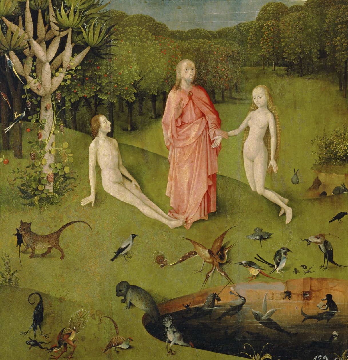 O Jardim das Delícias Terrenas, c.1500 (detalhe de 3425) de Hieronymus Bosch