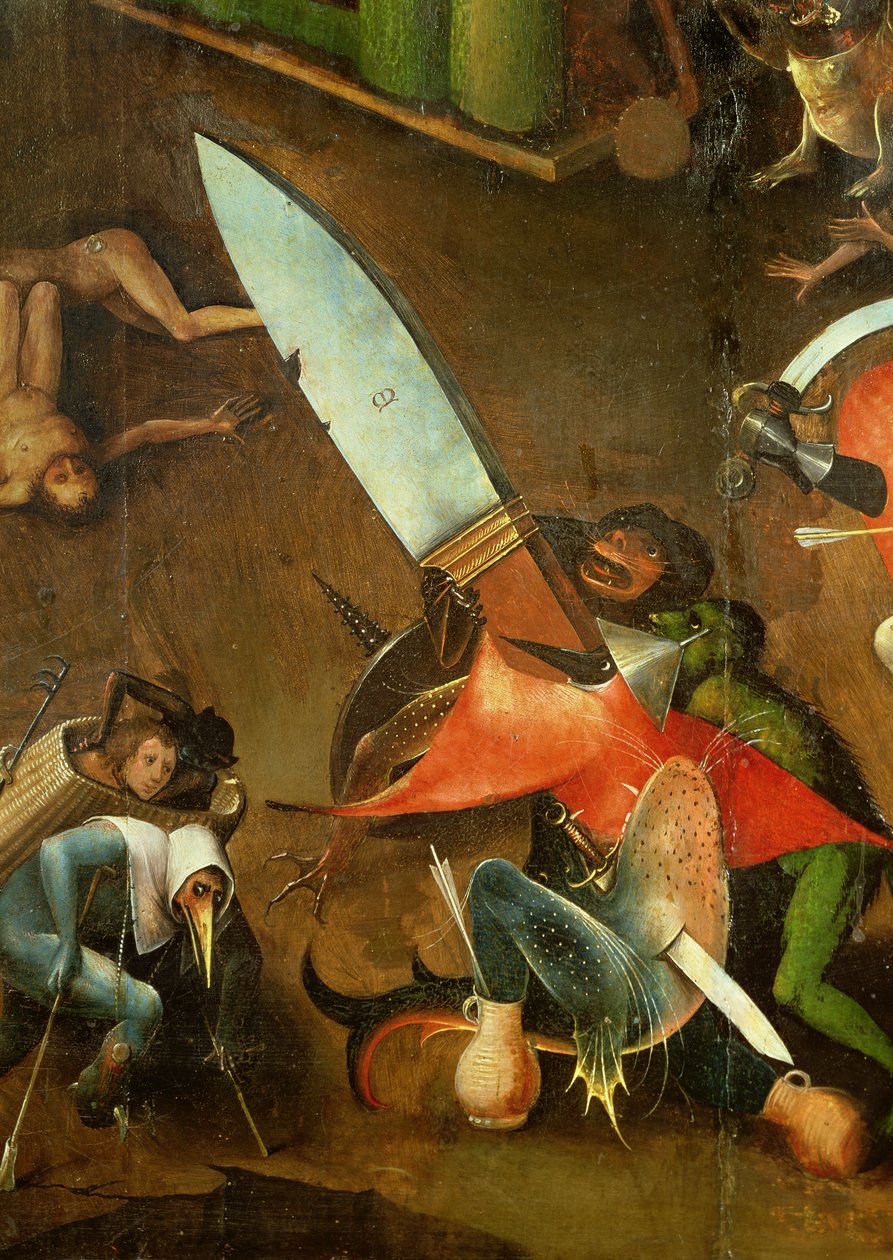 O Último Julgamento (Retábulo): Detalhe do Punhal de Hieronymus Bosch