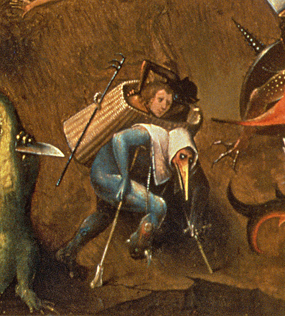O óleo do último julgamento no detalhe do painel de 29115 de Hieronymus Bosch