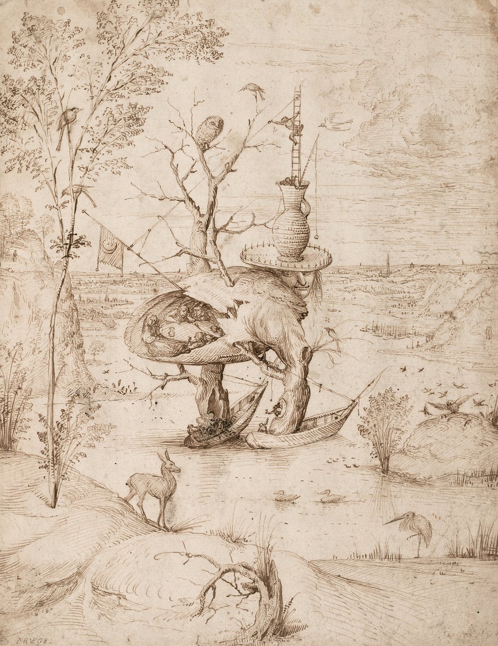 O homem-árvore, c. 1505 de Hieronymus Bosch