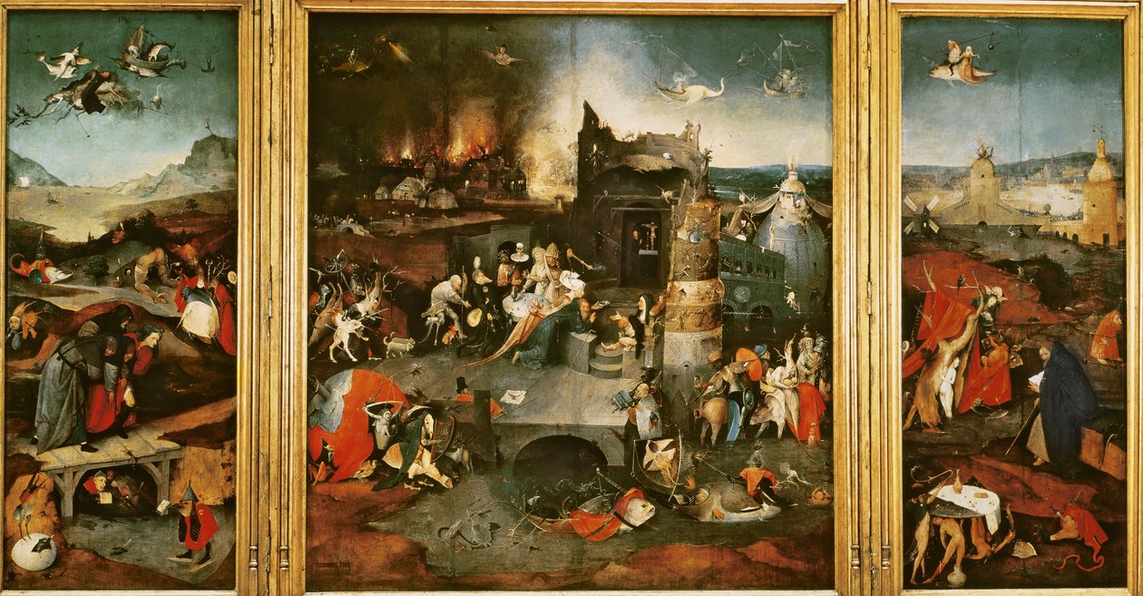 Tríptico: A Tentação de Santo Antônio de Hieronymus Bosch