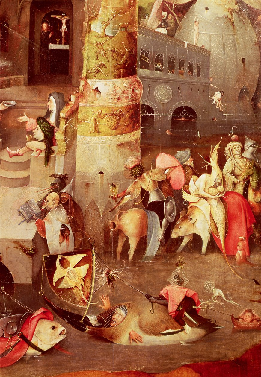 Tríptico da Tentação de Santo Antônio, detalhe do lado inferior direito de Hieronymus Bosch
