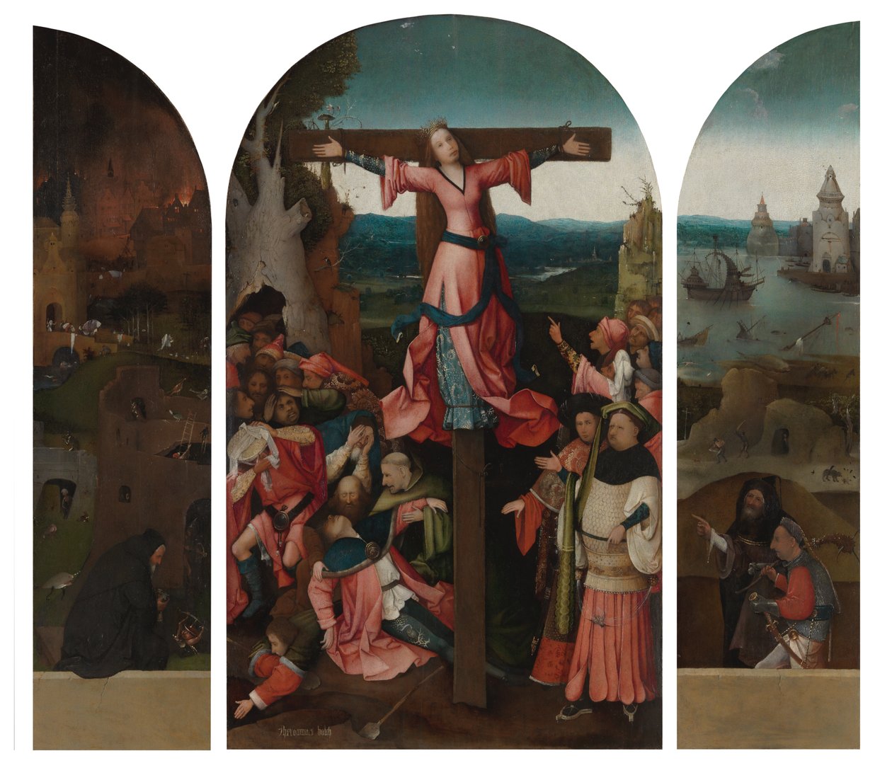 Tríptico do Mártir crucificado de Hieronymus Bosch